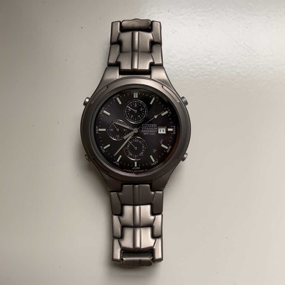 New Citizen Titanium Chronograph WR100 Men’s Watch